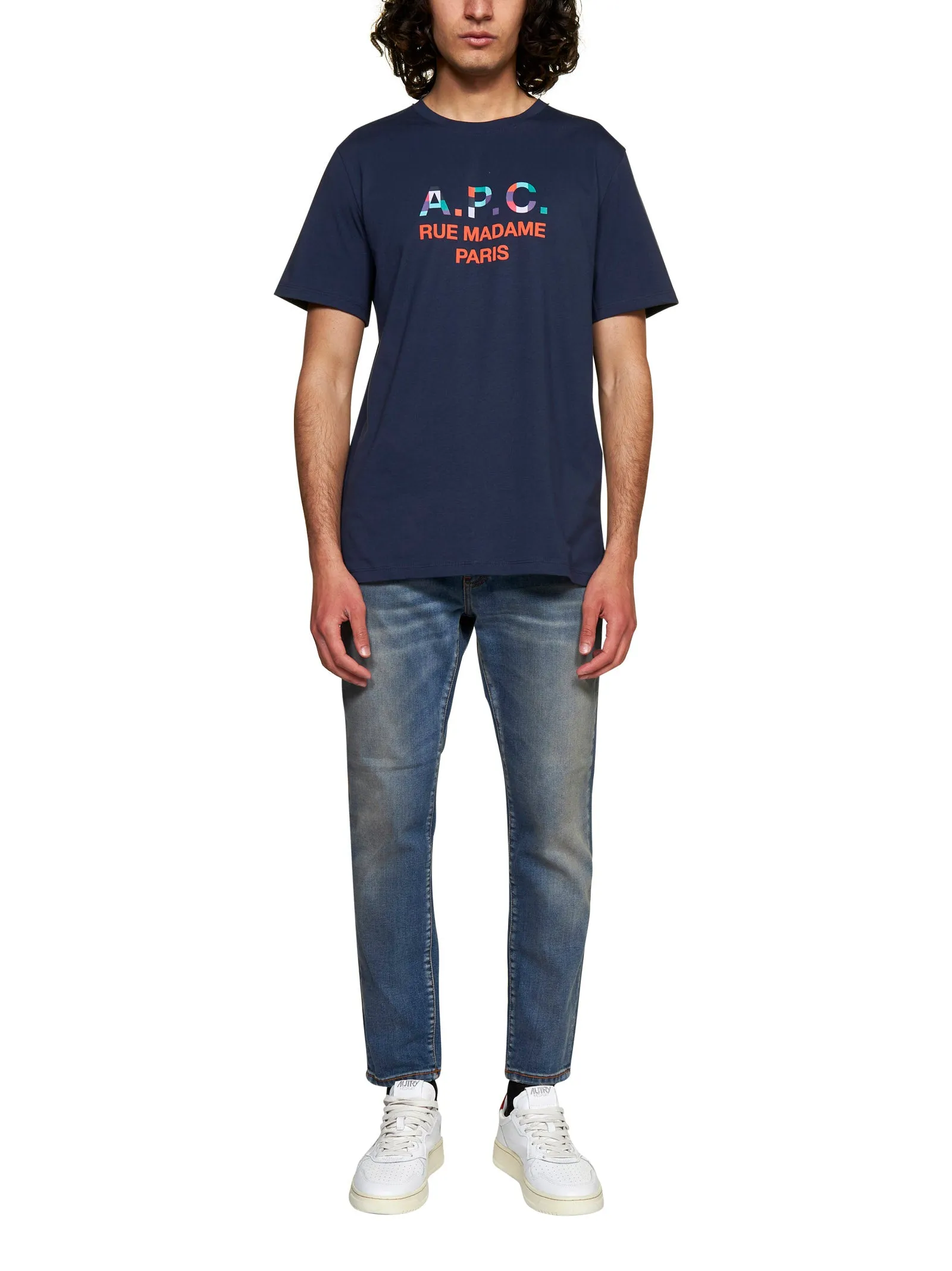 A.P.C. Logo Printed Crewneck T-Shirt