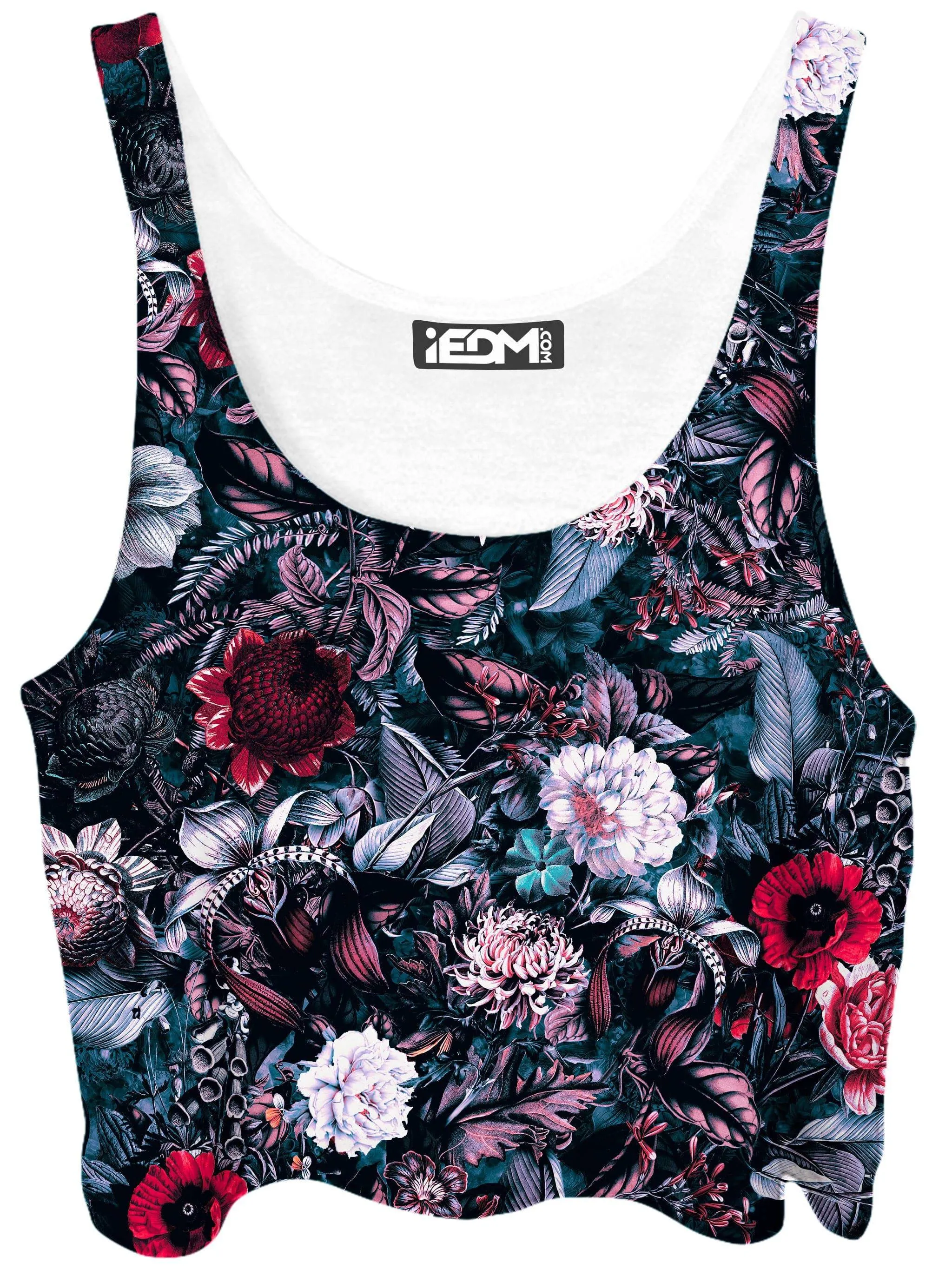 Blue Garden Crop Top and Leggings with PM 2.5 Face Mask Combo