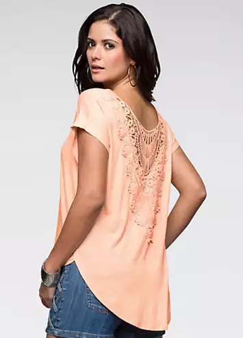 bonprix Crochet Back T-Shirt | Grattan