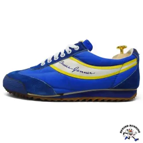 Bruce Jenner Signature Rare Vintage 1970s Sneakers Running Shoes Men's Size 10 Blue Yellow White