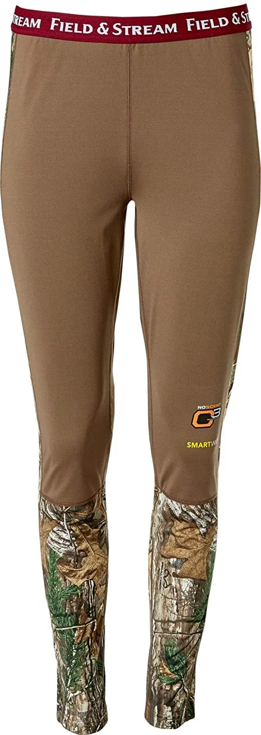 Field & Stream Women's Base Defense Midweight Base Layer Leggings (Realtree Xtra, Medium)