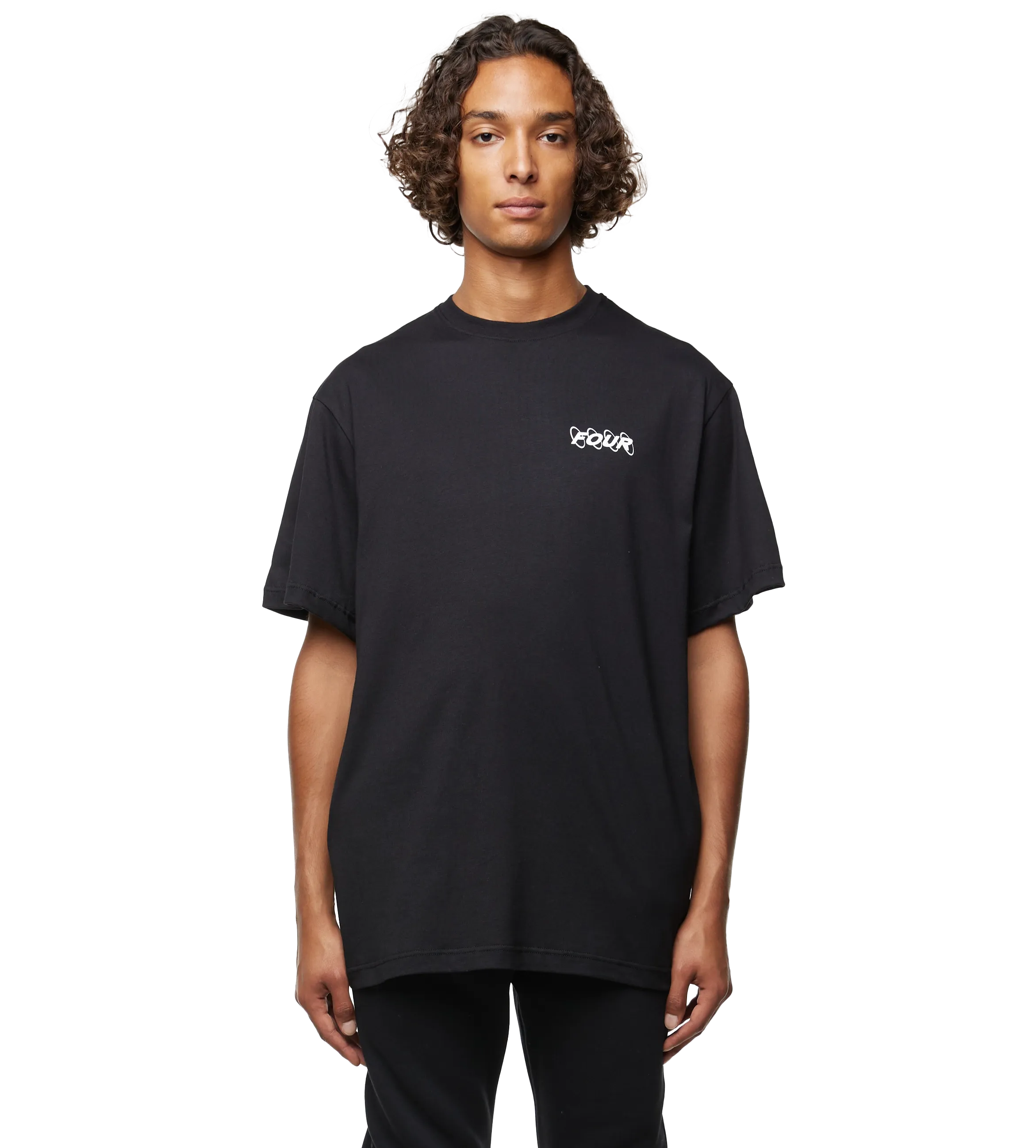 FOUR    Circles Logo T-shirt Black