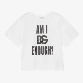 Girls White DG Logo T-Shirt 