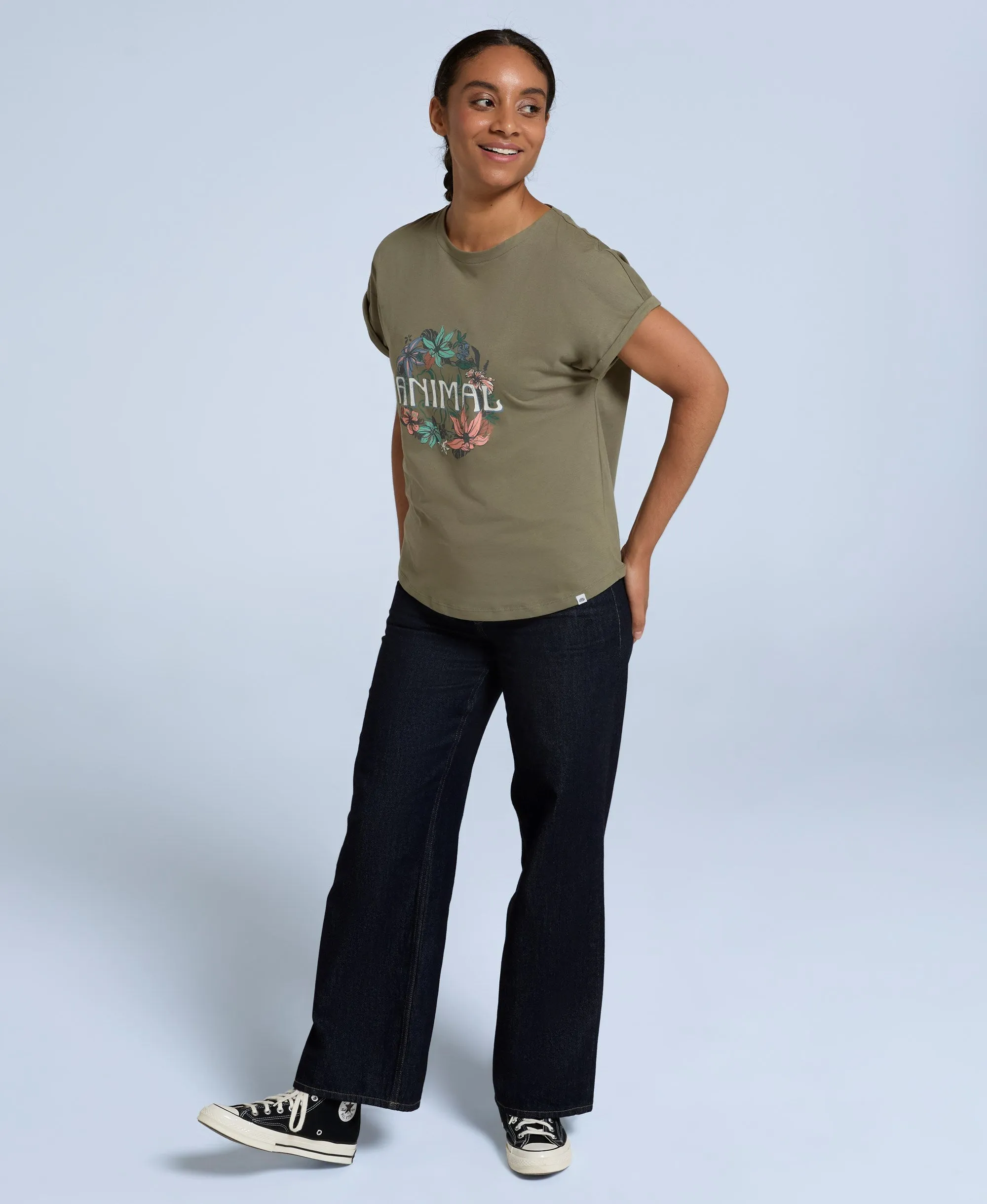 Holly Womens Logo T-Shirt - Khaki