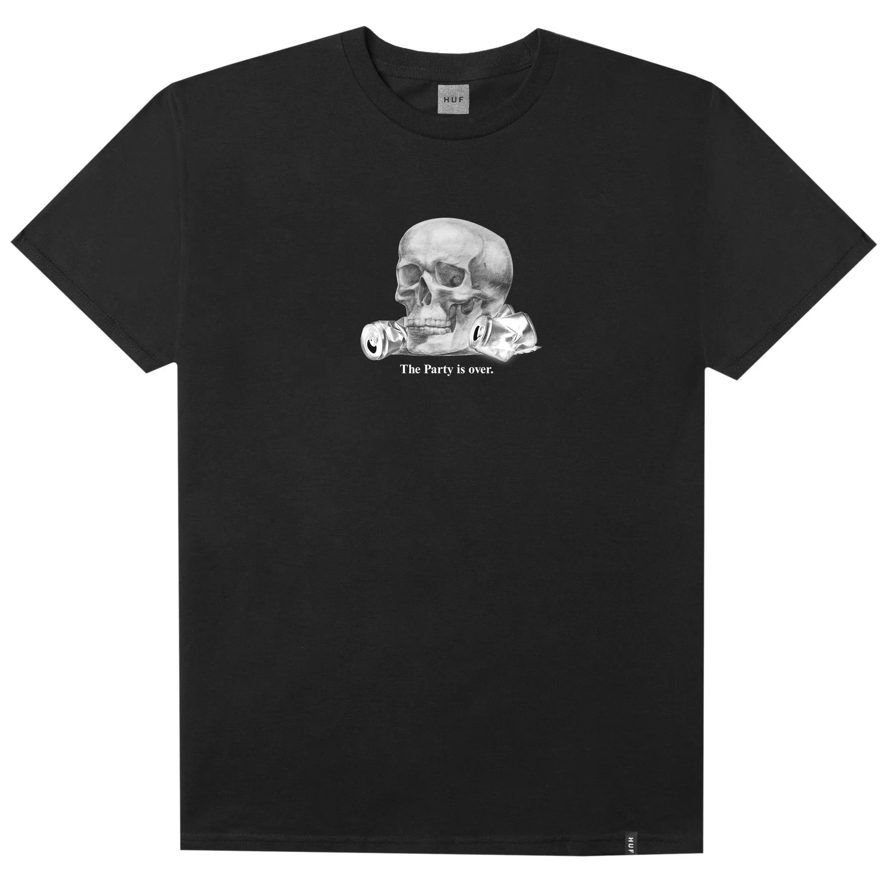 HUF PARTYS OVER T-SHIRT // BLACK