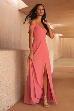 Ivory Evening A-Line Bateau Neck Floor-Length Short Sleeves Zipper Split Front Stretch Crepe Pageant Wedding Guest Dresses Free 