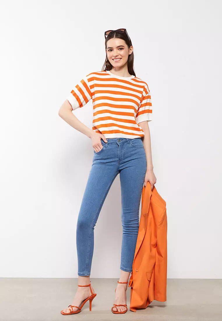 LC WAIKIKI Skinny Fit Straight Pocket Detailed Women's Rodeo Jeans