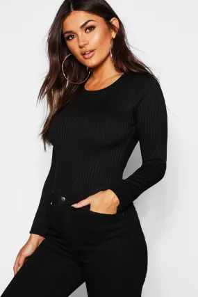 Long Sleeve Jumbo Rib T-Shirt