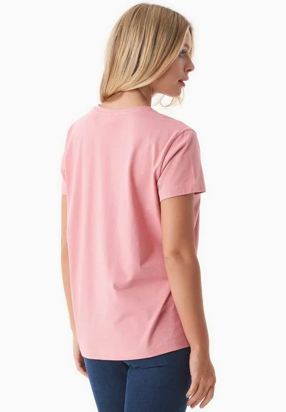 ORGANICATION T-Shirt Basic Flamingo Pink