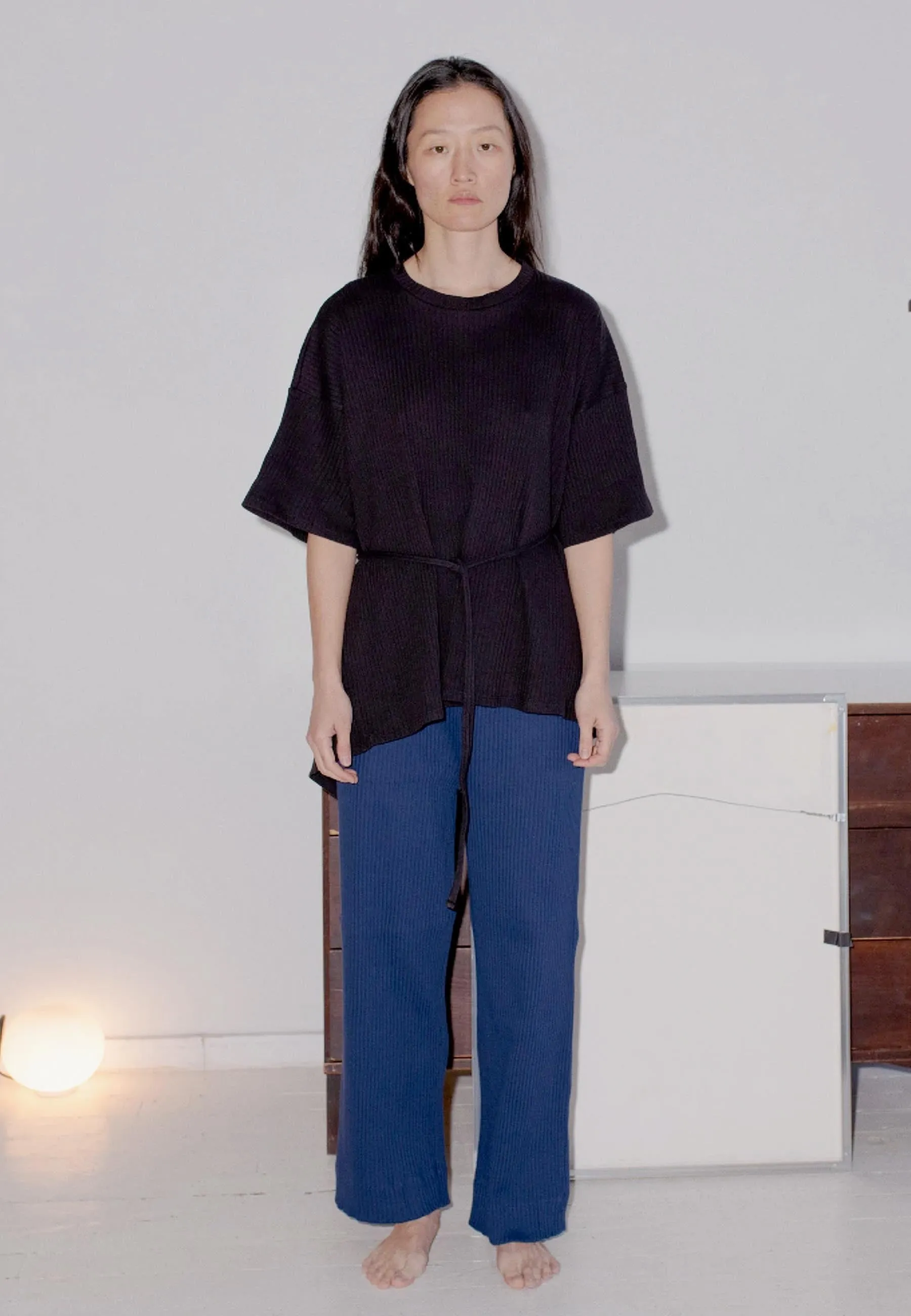 Shaw T-Shirt Fleece Rib - black