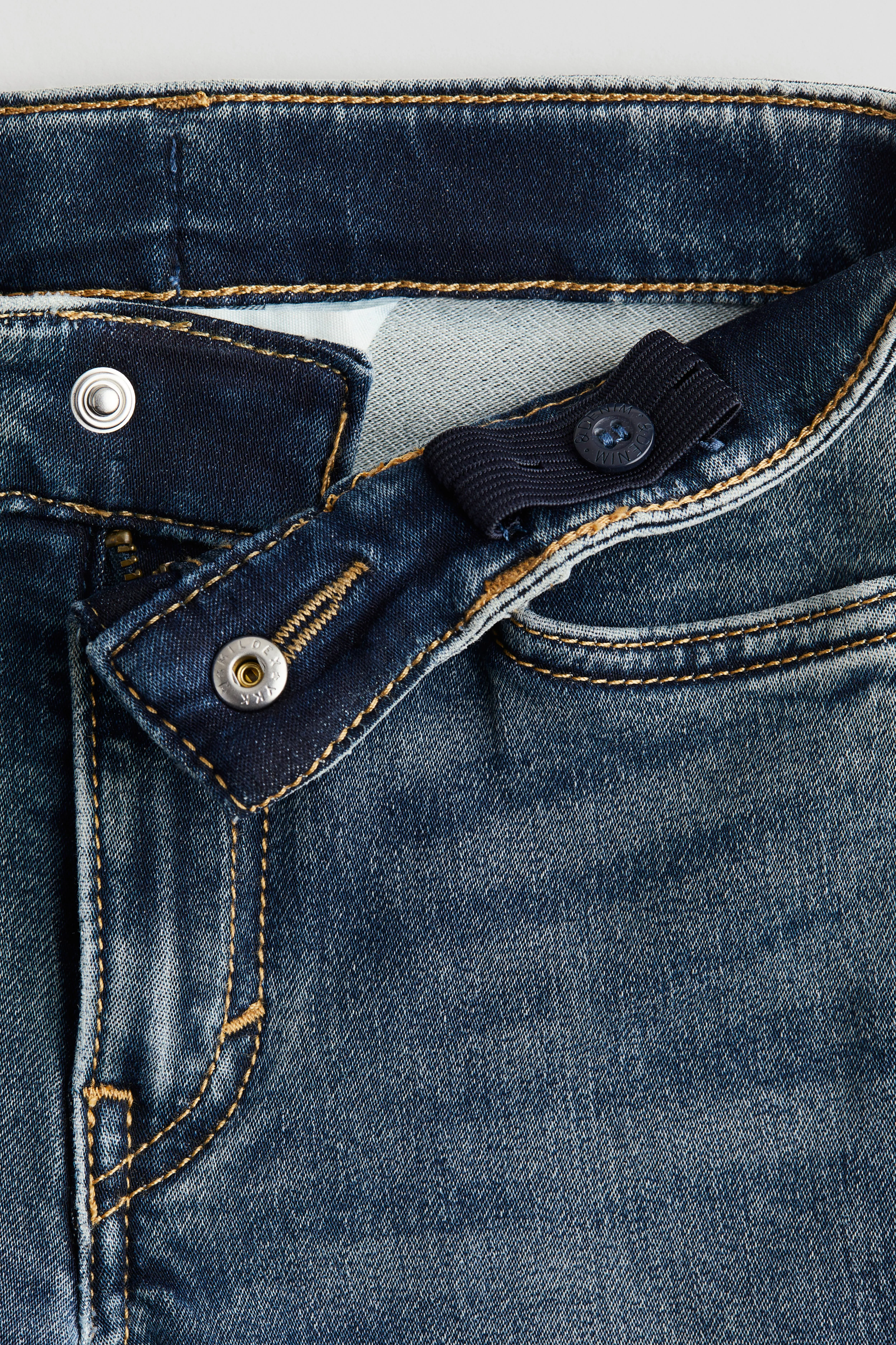Super Soft Skinny Fit Jeans - Regular waist - Long - Dark denim blue - Kids | H&M GB