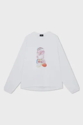 WHITE BEAR PRINT LONG-SLEEVED T-SHIRT